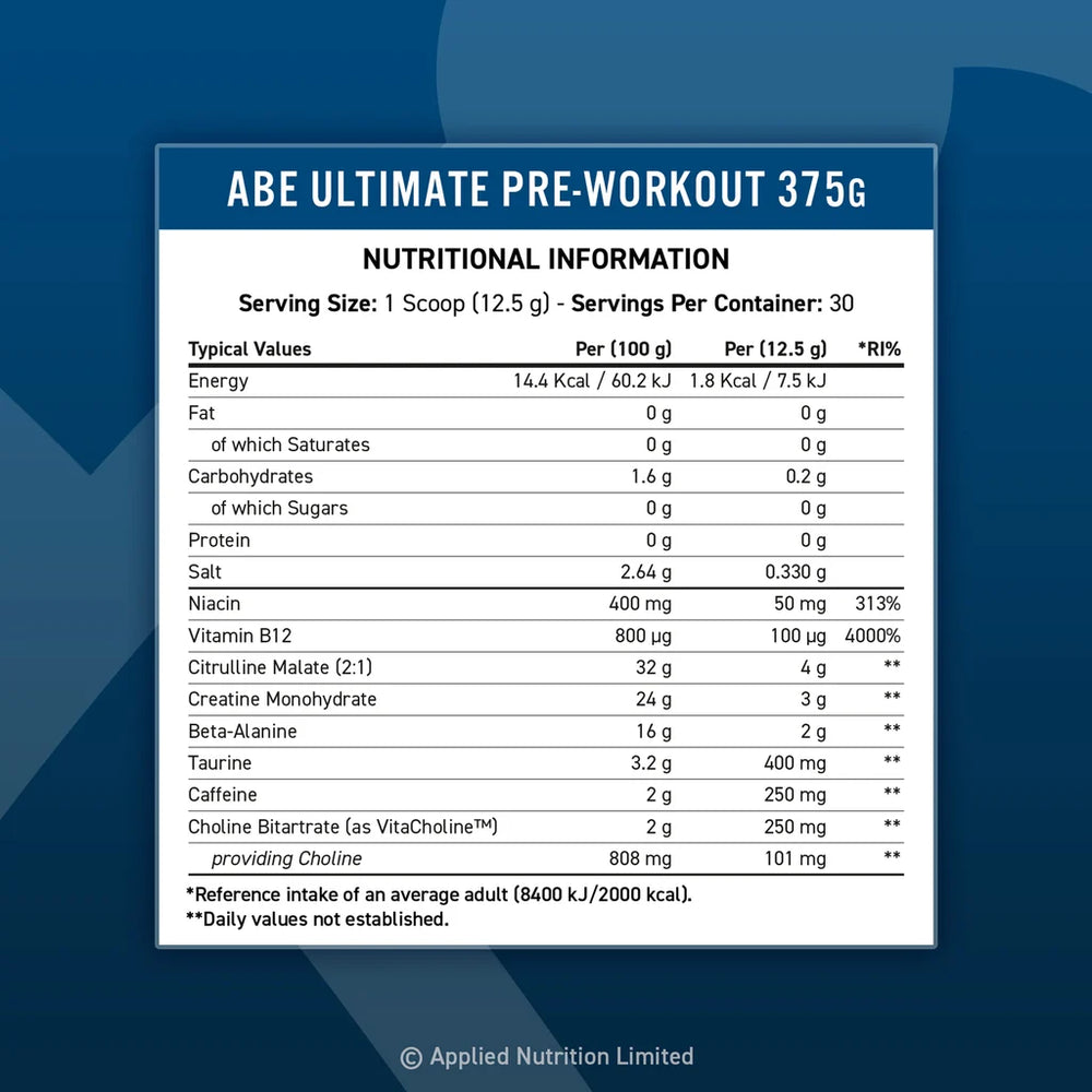 ABE All Black Everything - Extremely Potent Pre-Workout Powder 375 Gr.