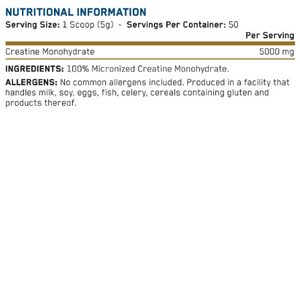 CREAPURE Creatine Monohydrate Micronized 250G